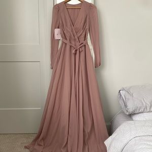Jenny Yoo dusty pink wrap gown size 4